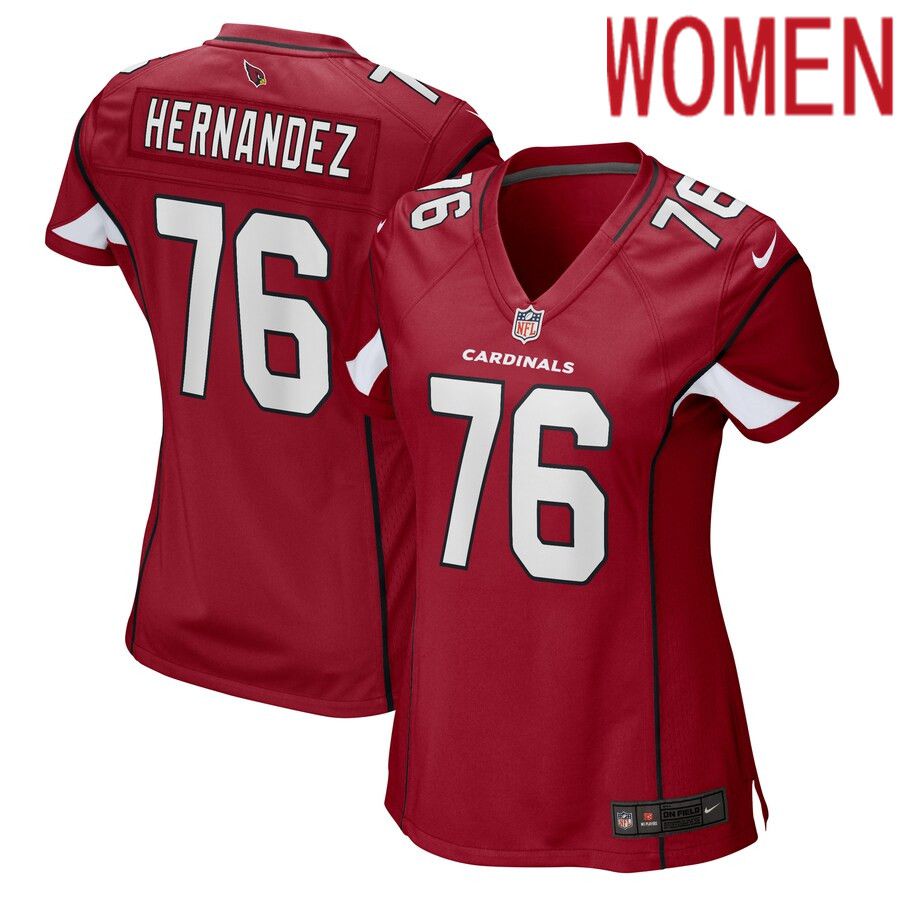 Women Arizona Cardinals 76 Will Hernandez Nike Cardinal Game Player NFL Jersey